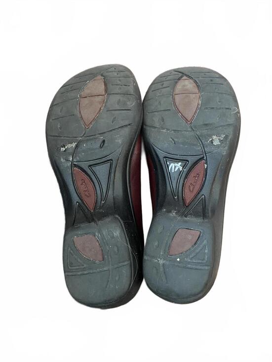 Clarks Artisan Azlyn Wish Burgundy Croc Leather Loafers - 7.5M - Picture 4 of 6